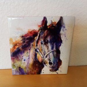 Ceramic Horse Tile Coaster